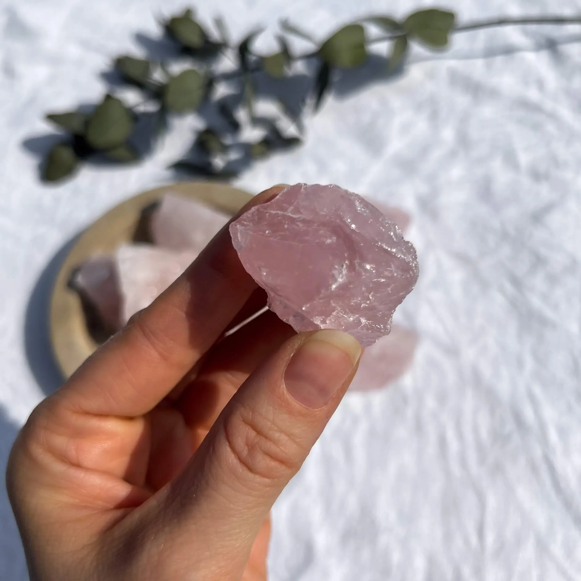 Rose Quartz Raw Crystal - Extra Small