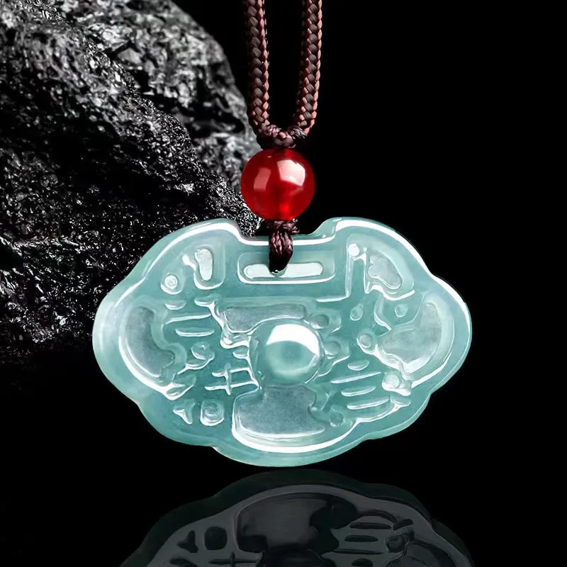 Ruyi Burmese Jade Pendant-Auspicious Fortune