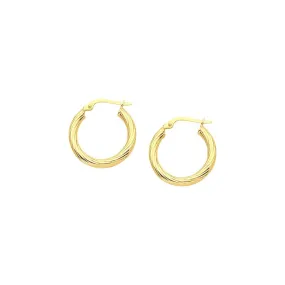 Sabel Everyday Collection 14K Yellow Gold Small Spiral Hoop Earrings
