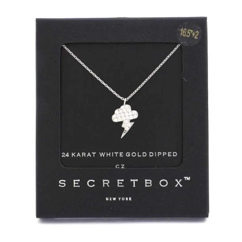 Secret Box Lighting Bolt Charm Necklace
