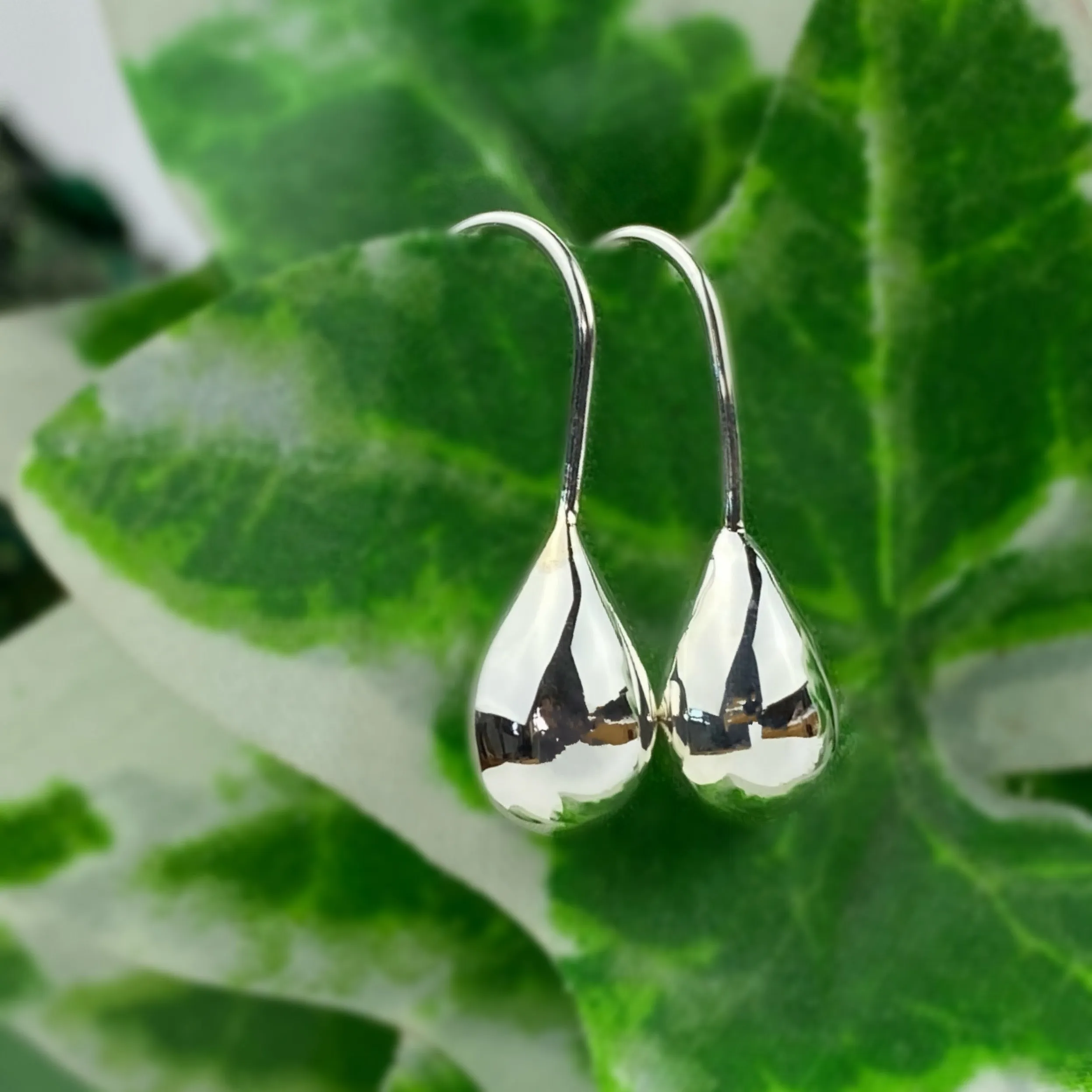 Silver Raindrop Earrings - VE740