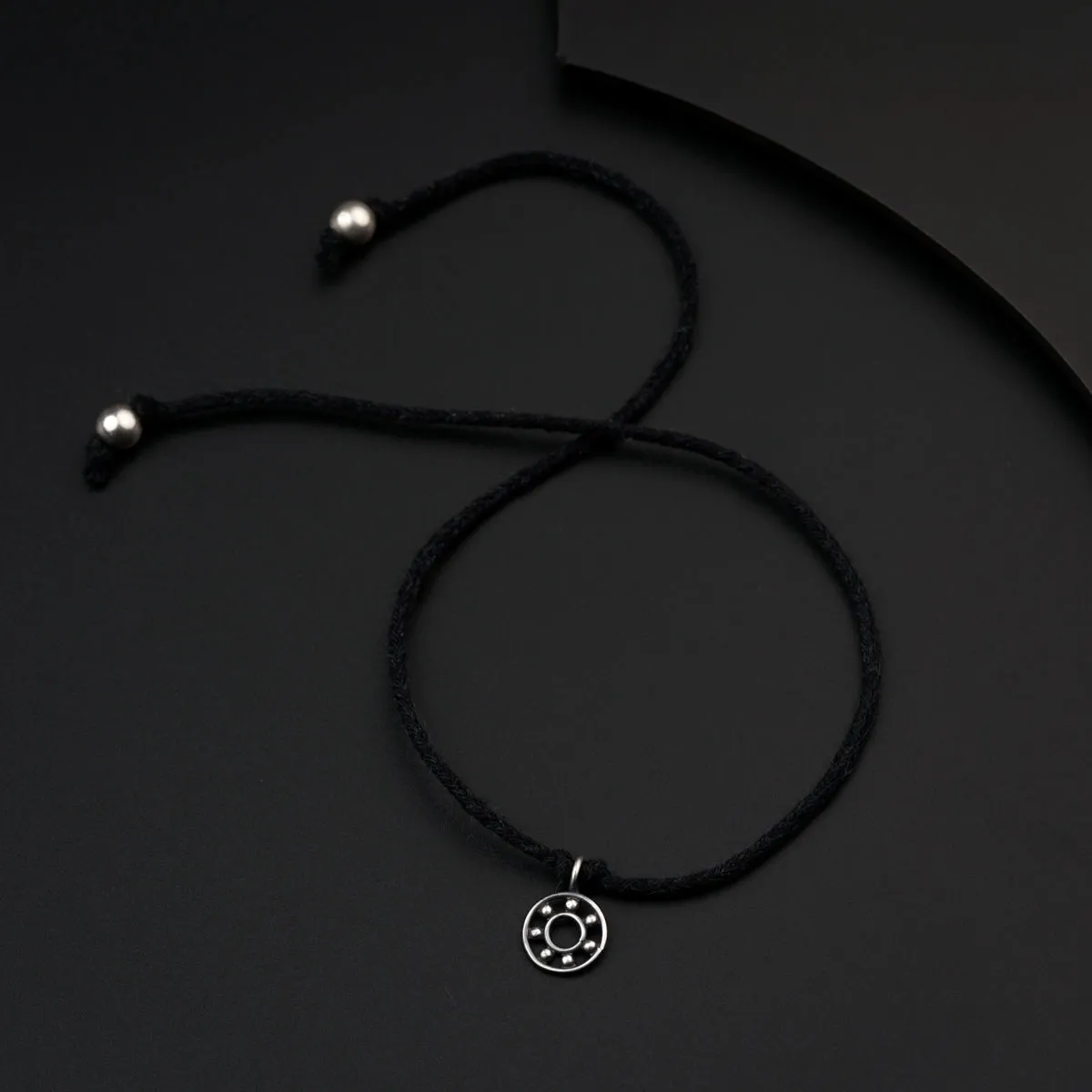 Silver Round in Round Anklet
