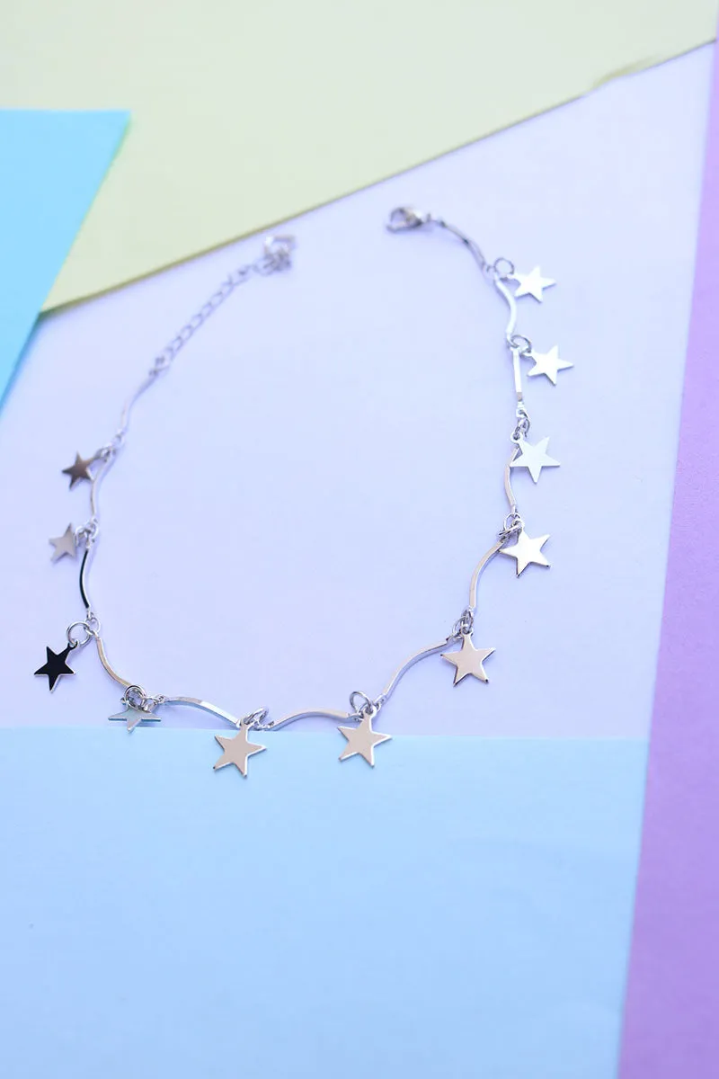 Silver Stars Anklet