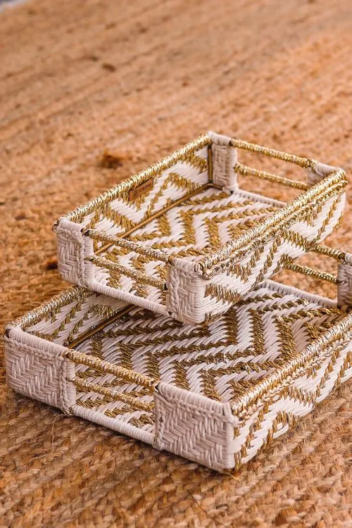 Sirohi Chevron Upcycled Plastic Tray