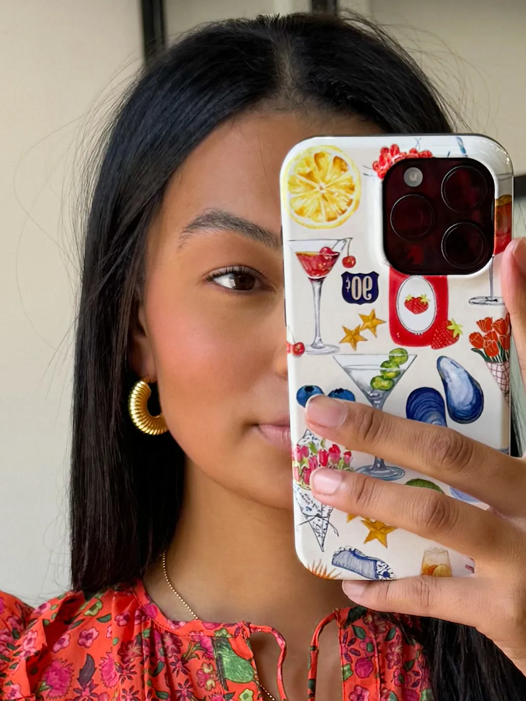 Spiral Gold Hoop Earrings