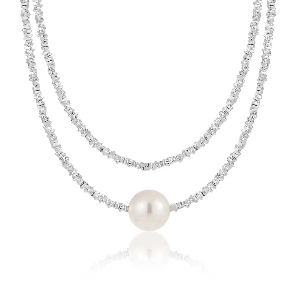 Stackable Shell Pearl Necklace