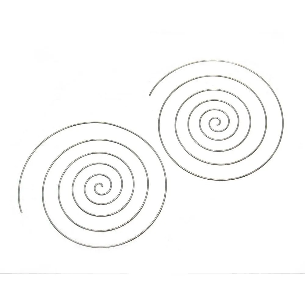 Sterling Silver 30mm Spiral Hoop Earrings