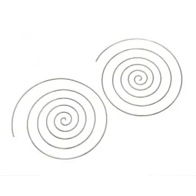 Sterling Silver 30mm Spiral Hoop Earrings