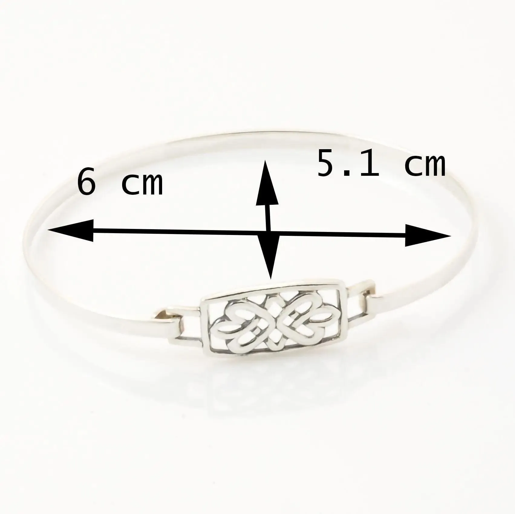 Sterling Silver Cut Out Flower Bangle Engraved
