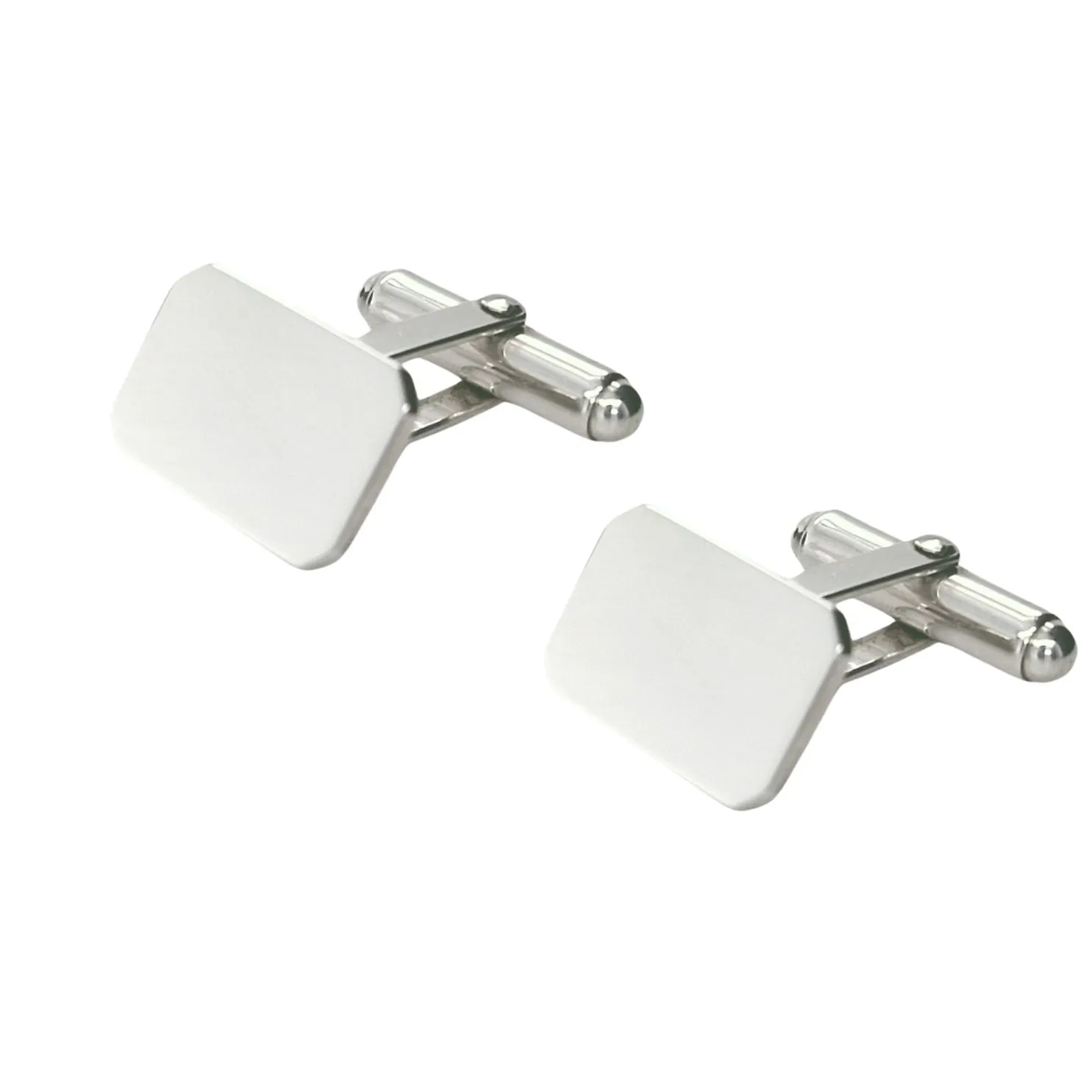 Sterling Silver Lozenge Cufflinks