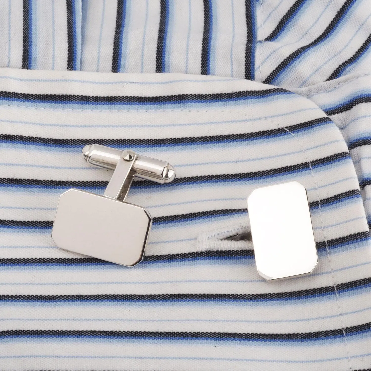 Sterling Silver Lozenge Cufflinks