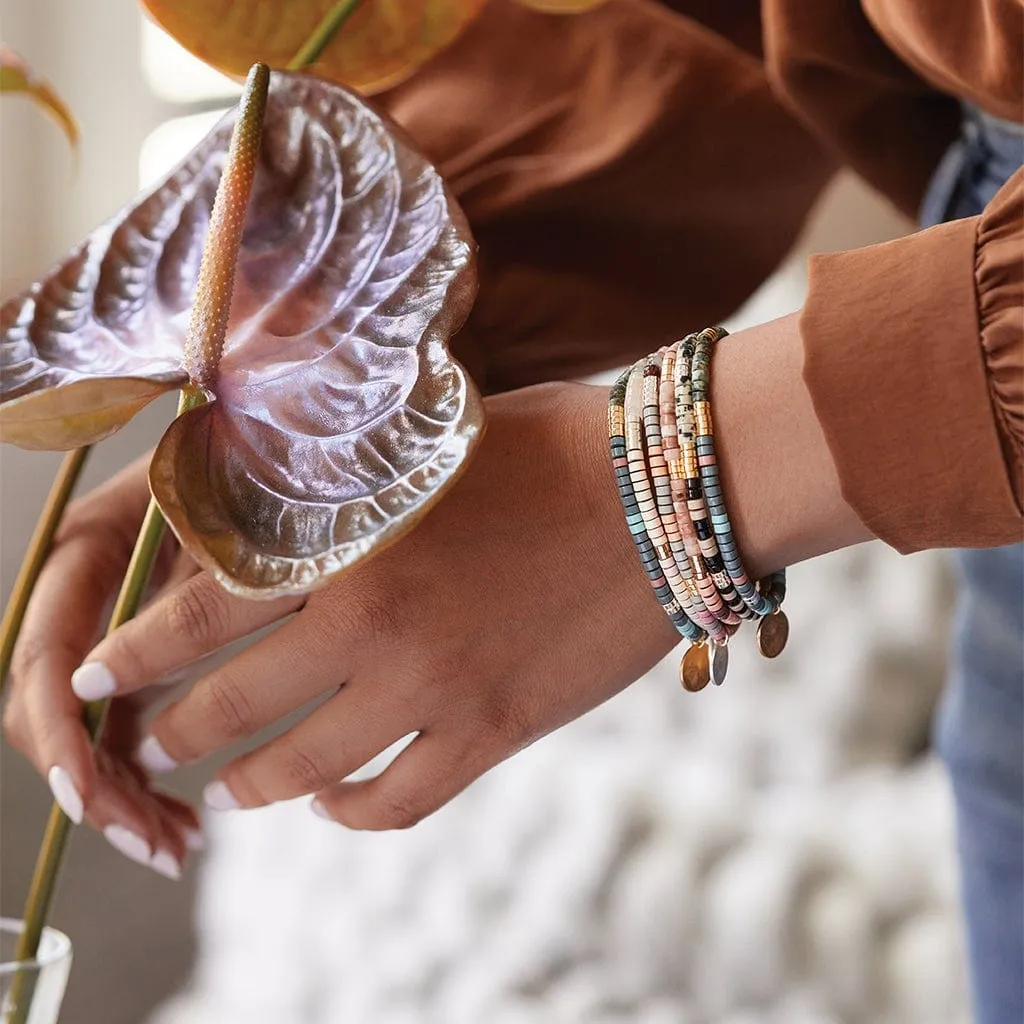 Stone Intention Charm Bracelet - Rose Quartz/Silver