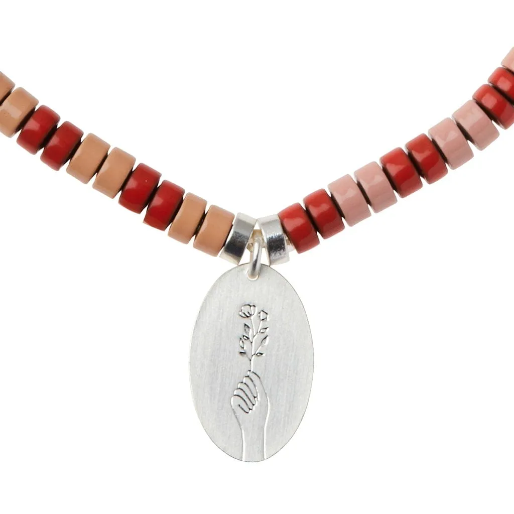 Stone Intention Charm Bracelet - Rose Quartz/Silver