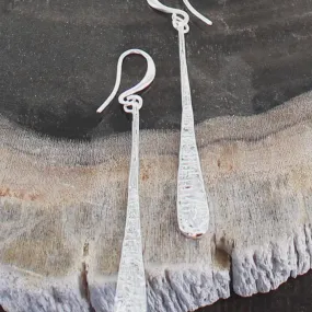 Suzie Blue Beaten Teardrop Earrings
