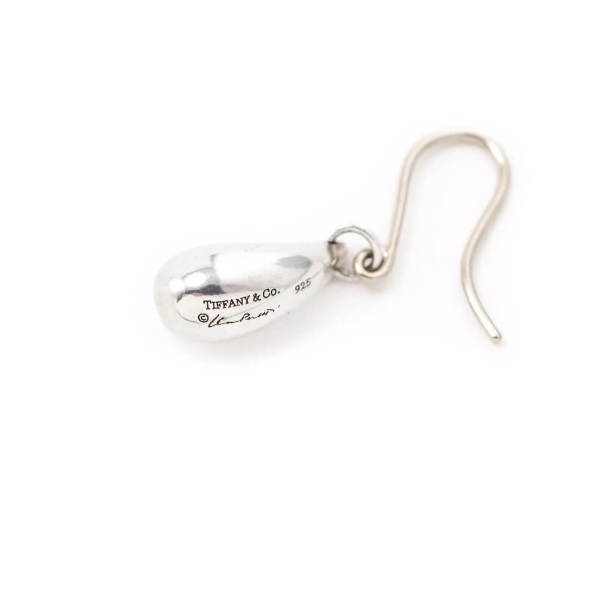 Tiffany & Co. Sterling Silver Elsa Peretti Teardrop Drop Earrings