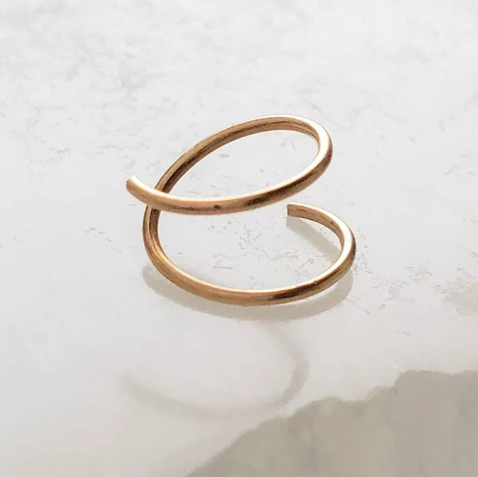 Tiny Double Twist Hoop