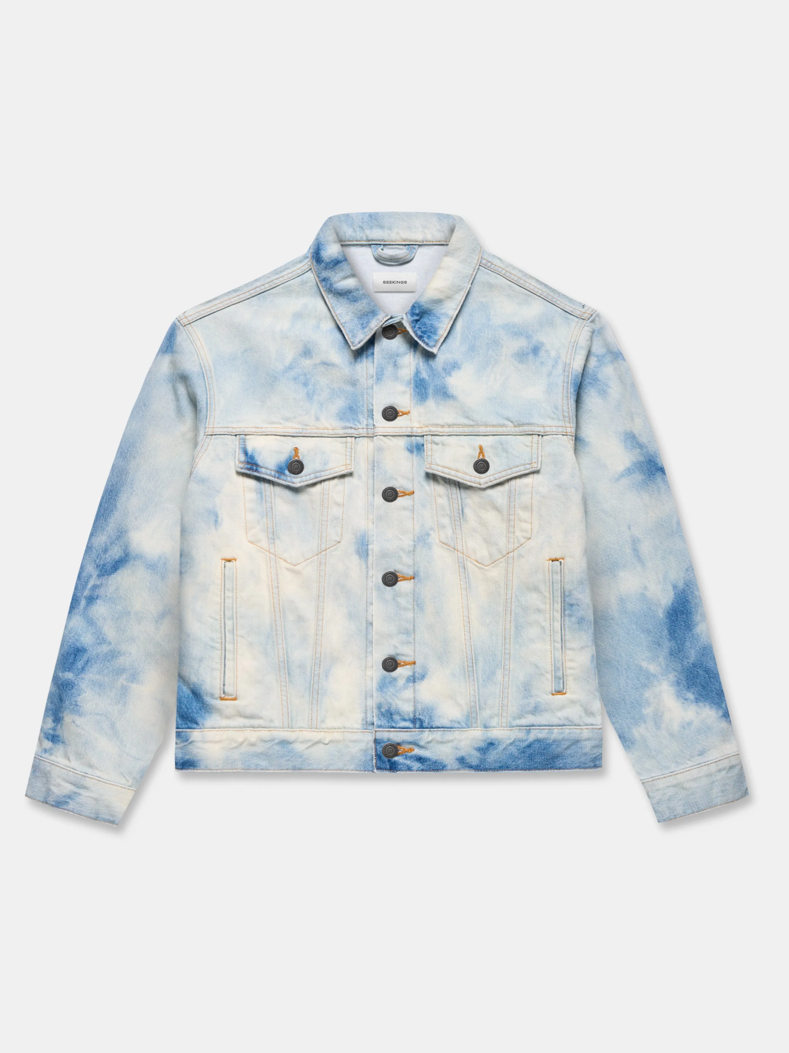 TRUCKER JACKET IN BLEACHED SKY DENIM