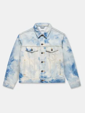 TRUCKER JACKET IN BLEACHED SKY DENIM