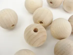 Unfinished Round Wooden bead  3/4" (.75") 20mm
