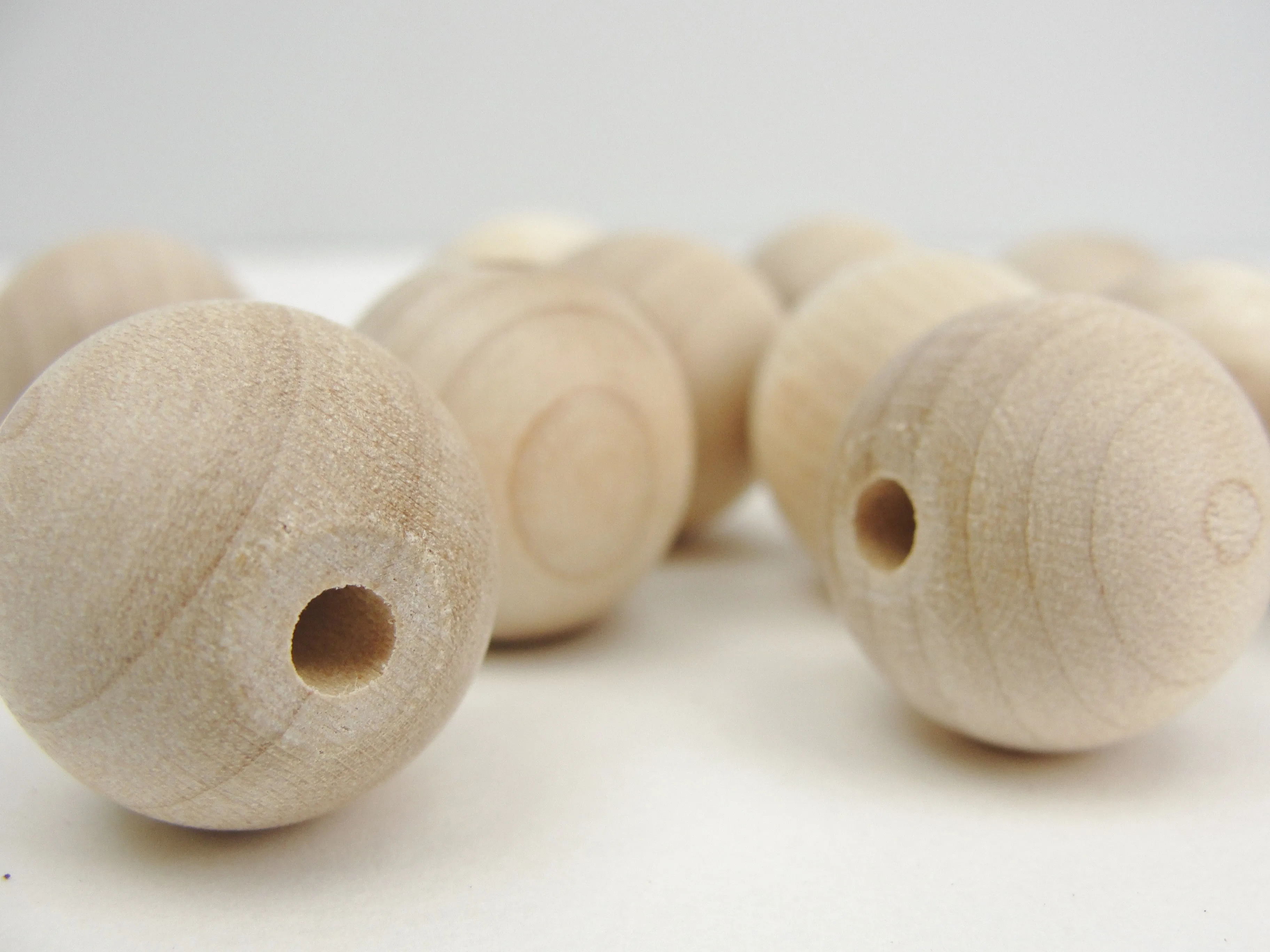 Unfinished Round Wooden bead  3/4" (.75") 20mm