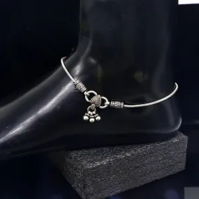 Vintage antique design handmade 925 sterling silver snake chain ankle bracelet, excellent customized trendy anklets foot bracelet ank594