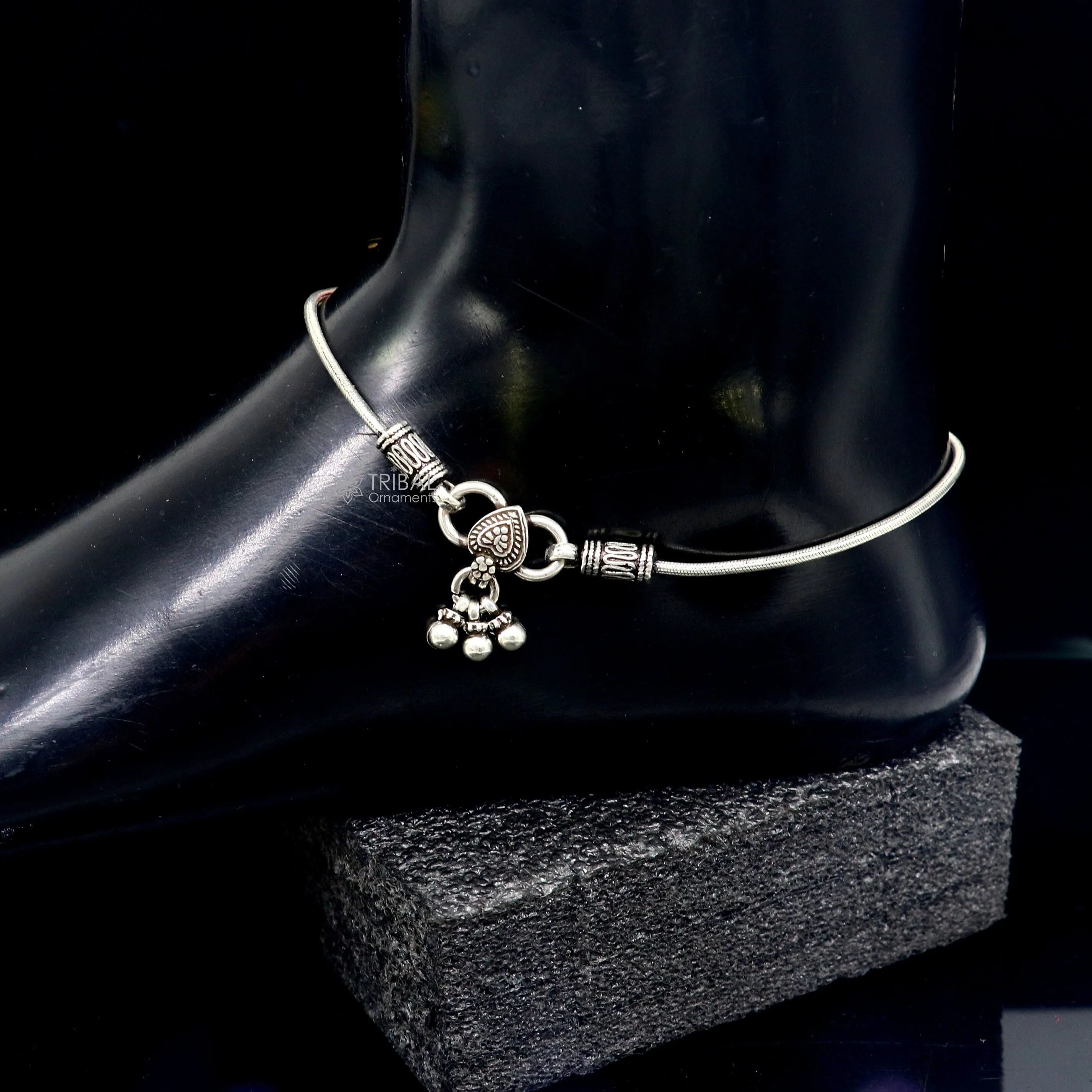 Vintage antique design handmade 925 sterling silver snake chain ankle bracelet, excellent customized trendy anklets foot bracelet ank594