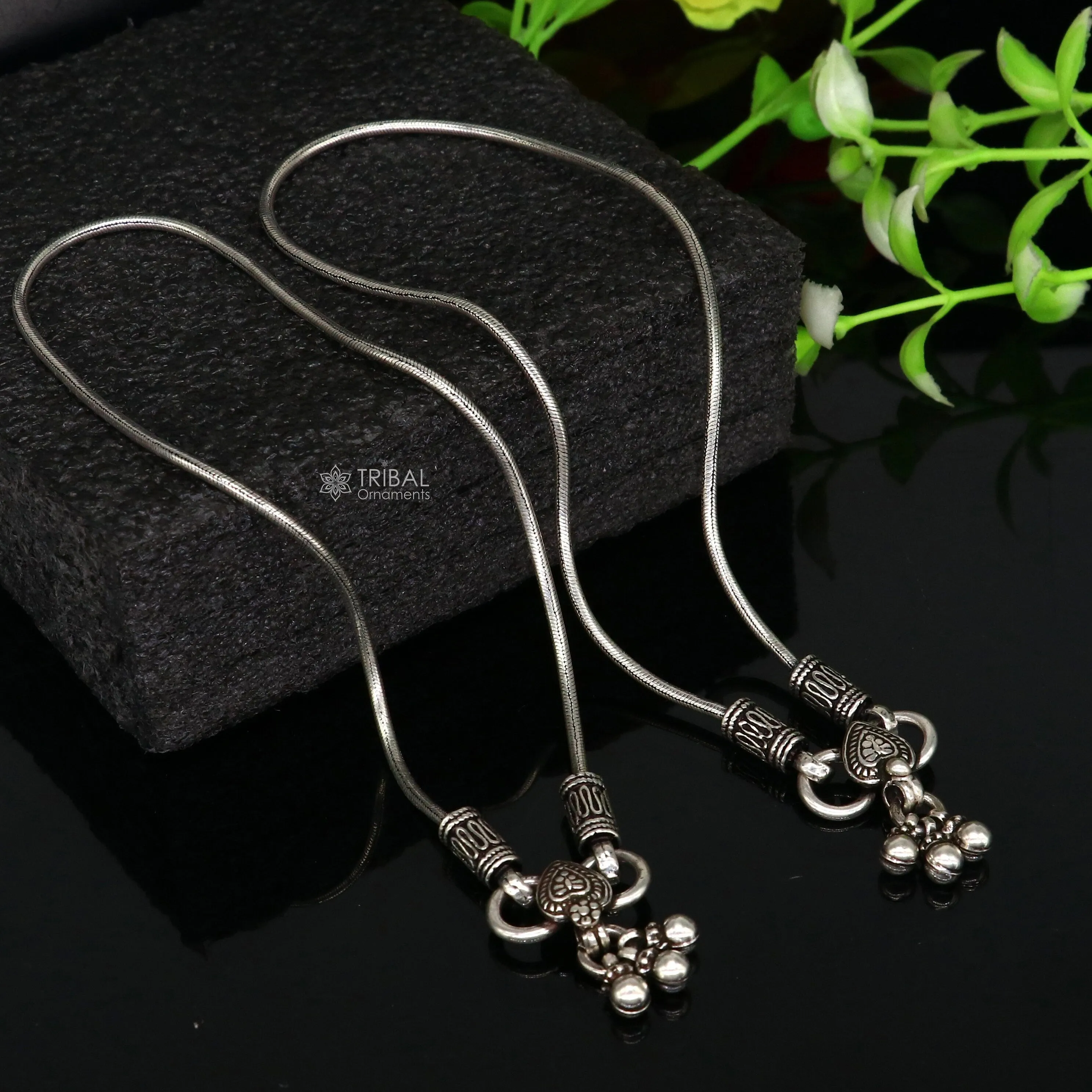Vintage antique design handmade 925 sterling silver snake chain ankle bracelet, excellent customized trendy anklets foot bracelet ank594