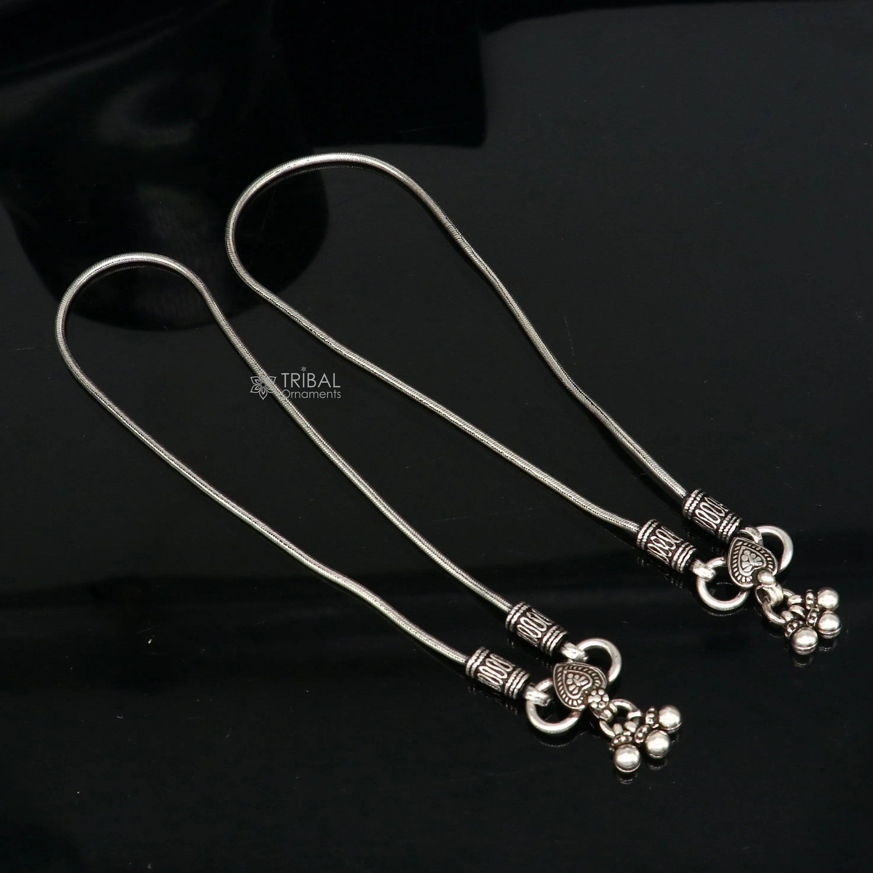 Vintage antique design handmade 925 sterling silver snake chain ankle bracelet, excellent customized trendy anklets foot bracelet ank594
