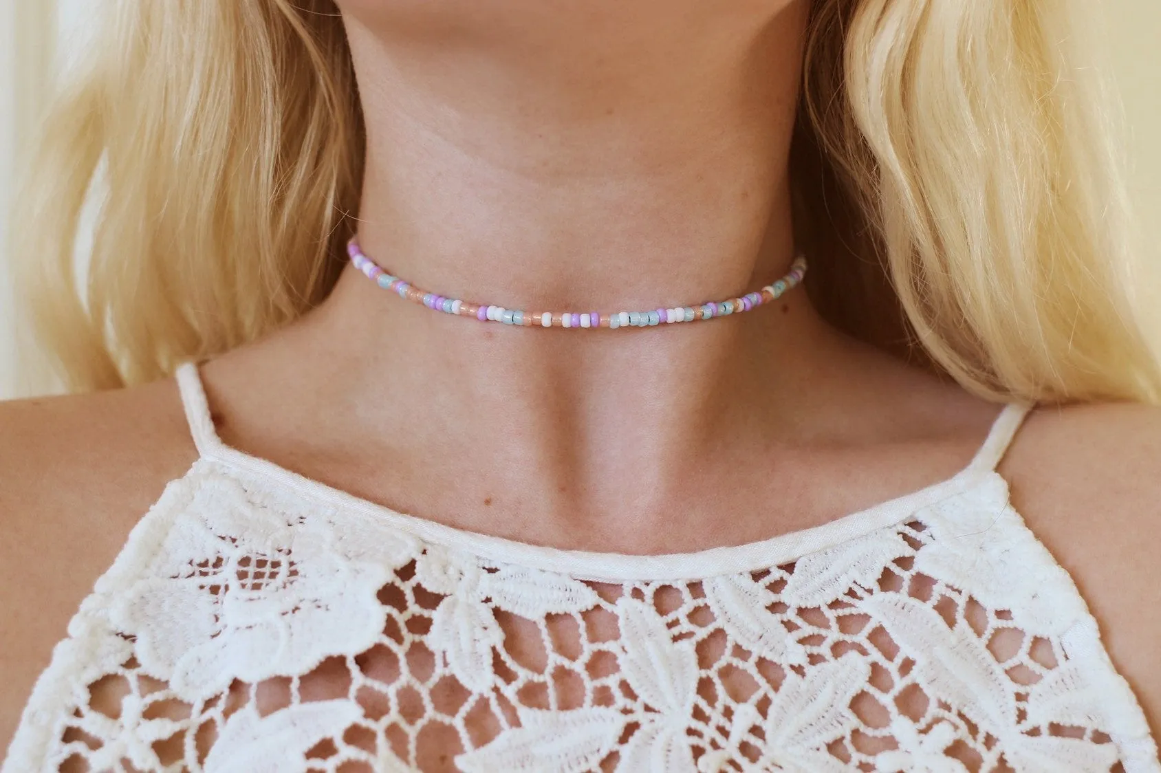 Wanderlust Seed Beaded Choker Necklace