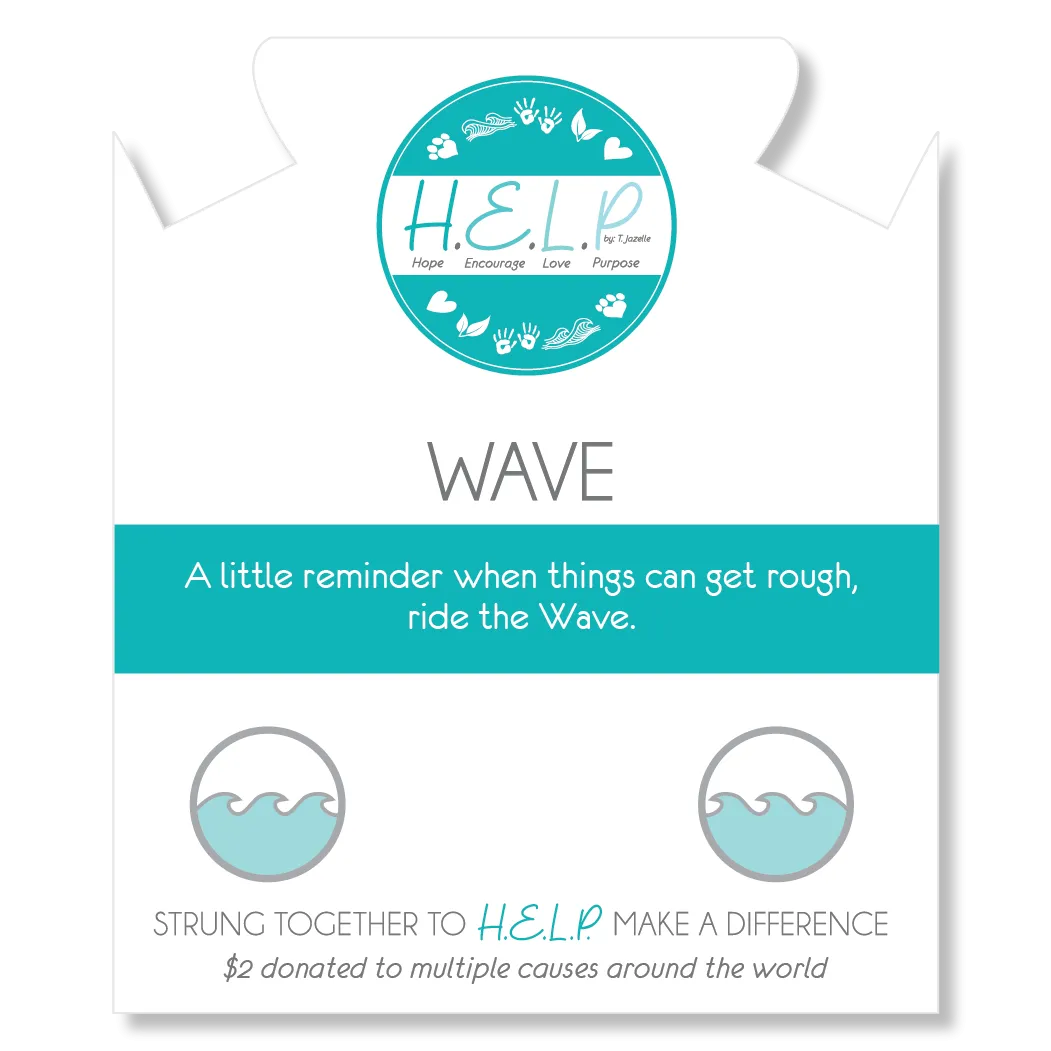 Wave Enamel Charm with Kaleidoscope Crystal Charity Bracelet
