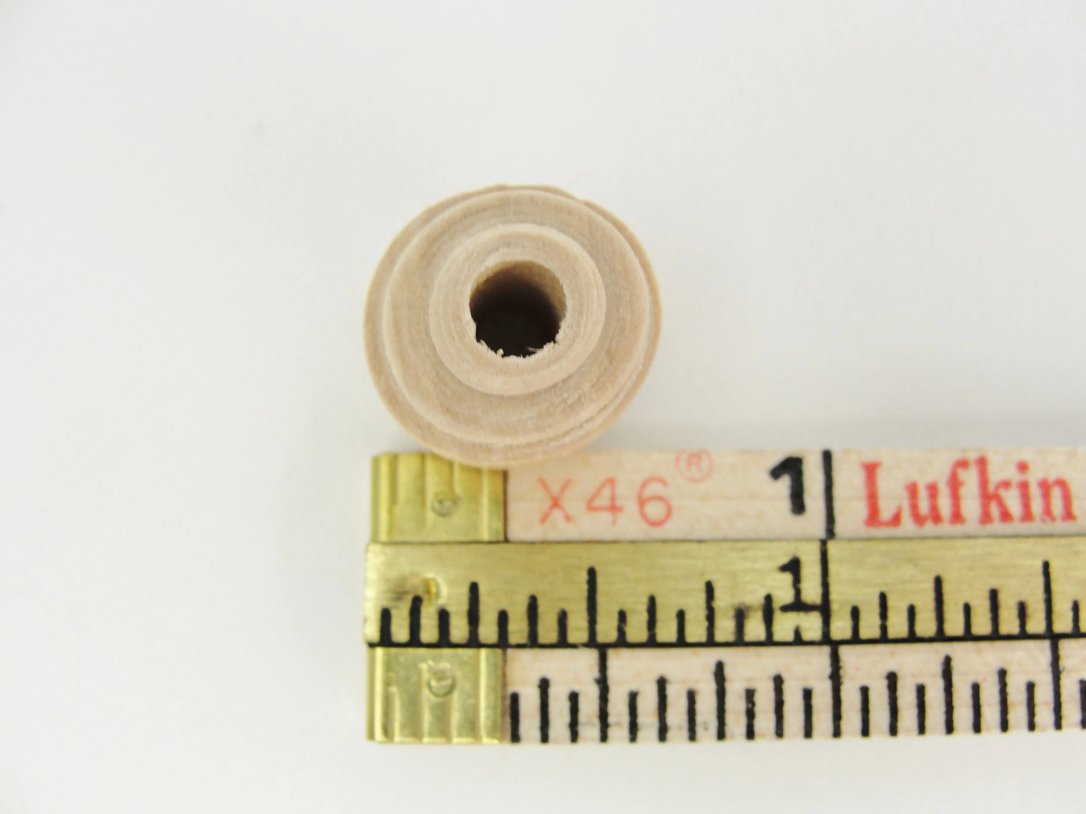 Wood beehive beads 5/8" with a 3/16" hole